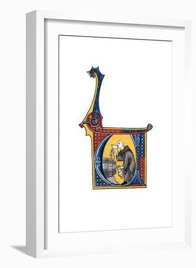 Initial Letter U, Early 14th Century-Henry Shaw-Framed Giclee Print