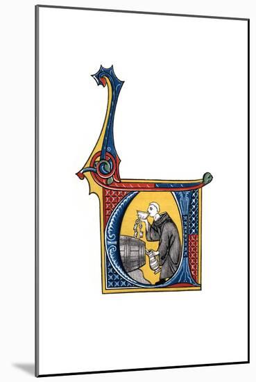 Initial Letter U, Early 14th Century-Henry Shaw-Mounted Giclee Print