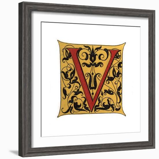 Initial Letter V-Henry Shaw-Framed Giclee Print