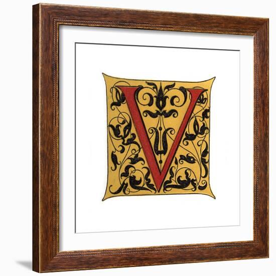 Initial Letter V-Henry Shaw-Framed Giclee Print