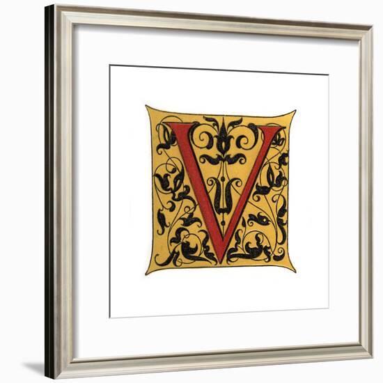 Initial Letter V-Henry Shaw-Framed Giclee Print