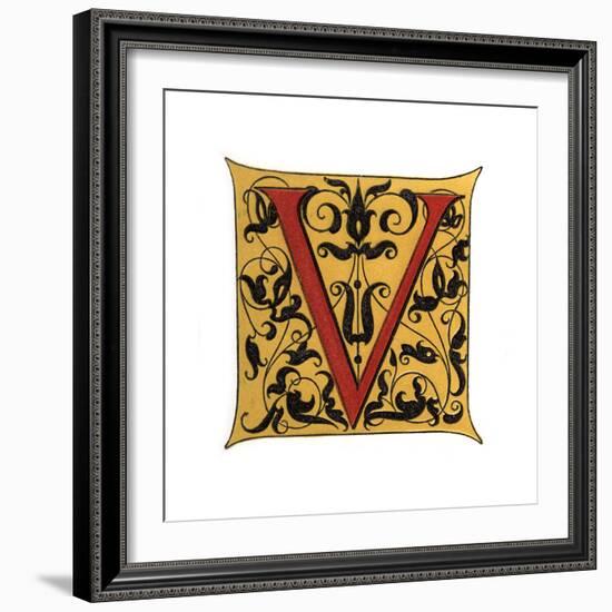 Initial Letter V-Henry Shaw-Framed Giclee Print