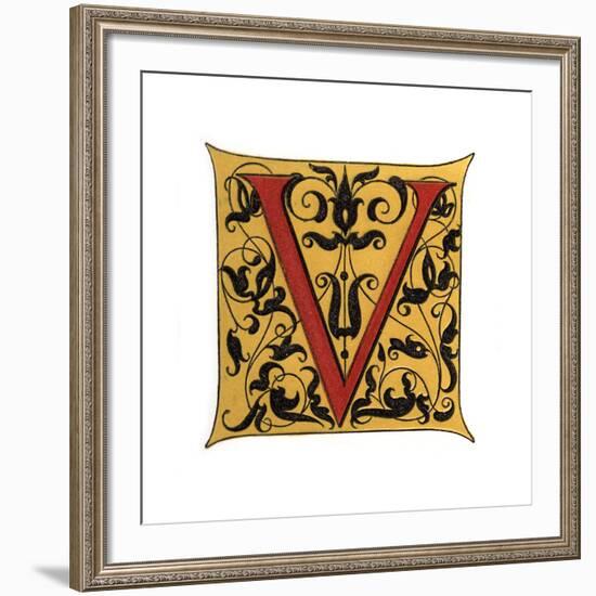 Initial Letter V-Henry Shaw-Framed Giclee Print