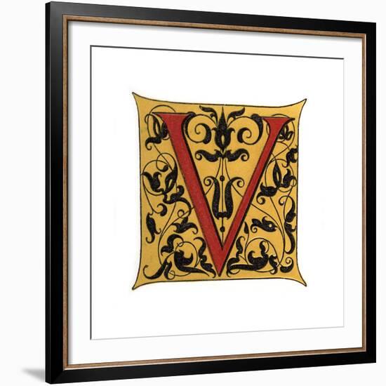 Initial Letter V-Henry Shaw-Framed Giclee Print