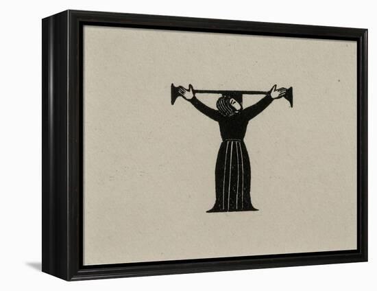 Initial T with Woman, 1929-Eric Gill-Framed Premier Image Canvas