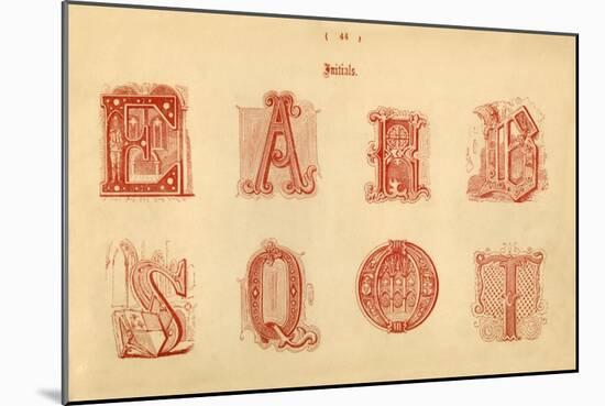 'Initials', 1862-Unknown-Mounted Giclee Print