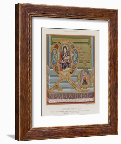 Initials from an 8th-Century Illuminated Manuscript-null-Framed Giclee Print