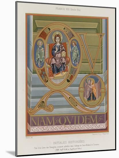 Initials from an 8th-Century Illuminated Manuscript-null-Mounted Giclee Print