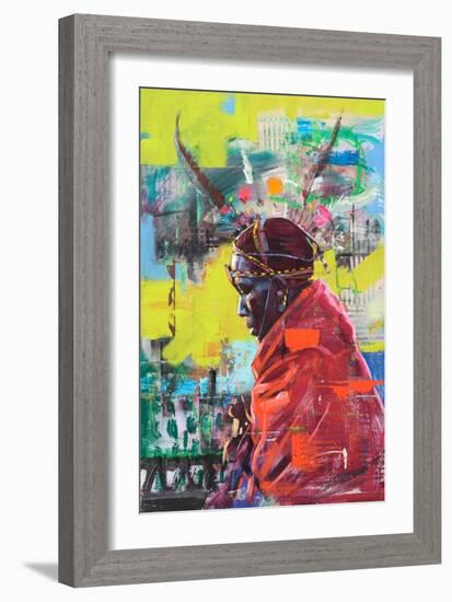 Initiation (oil on canvas board)-Aaron Bevan-Bailey-Framed Giclee Print