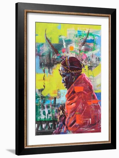 Initiation (oil on canvas board)-Aaron Bevan-Bailey-Framed Giclee Print