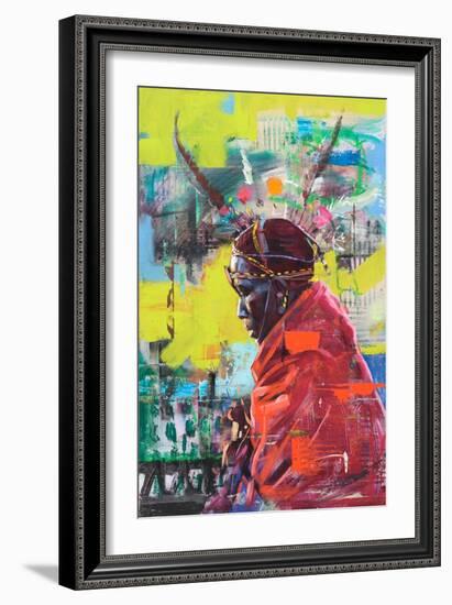 Initiation (oil on canvas board)-Aaron Bevan-Bailey-Framed Giclee Print