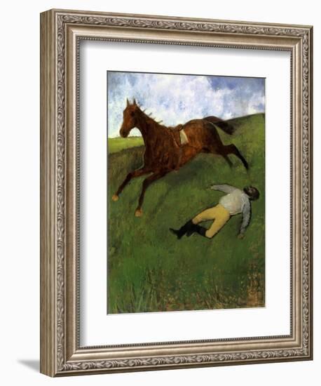 Injured Jockey, 1896-98-Edgar Degas-Framed Giclee Print