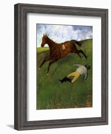 Injured Jockey, 1896-98-Edgar Degas-Framed Giclee Print