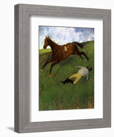 Injured Jockey, 1896-98-Edgar Degas-Framed Giclee Print