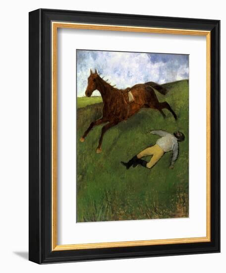 Injured Jockey, 1896-98-Edgar Degas-Framed Giclee Print