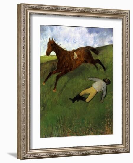 Injured Jockey, 1896-98-Edgar Degas-Framed Giclee Print