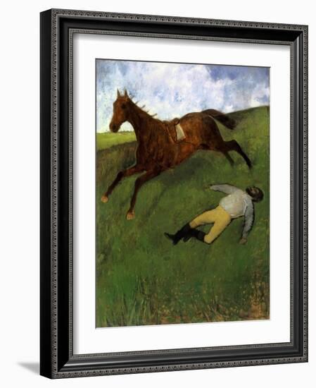 Injured Jockey, 1896-98-Edgar Degas-Framed Giclee Print