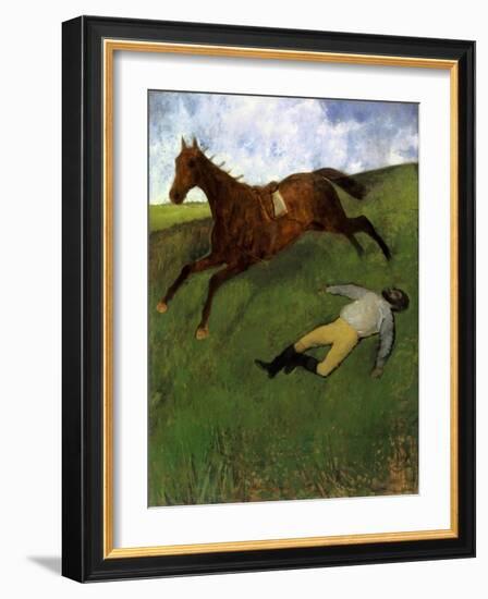 Injured Jockey, 1896-98-Edgar Degas-Framed Giclee Print