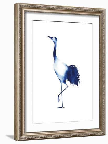 Ink Drop Crane II-Grace Popp-Framed Art Print