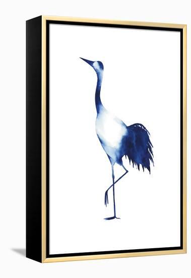 Ink Drop Crane II-Grace Popp-Framed Stretched Canvas