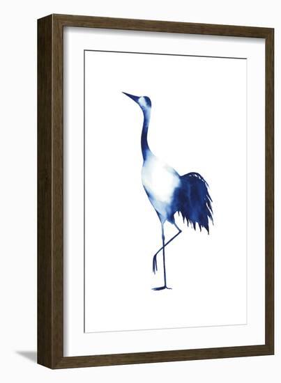 Ink Drop Crane II-Grace Popp-Framed Premium Giclee Print