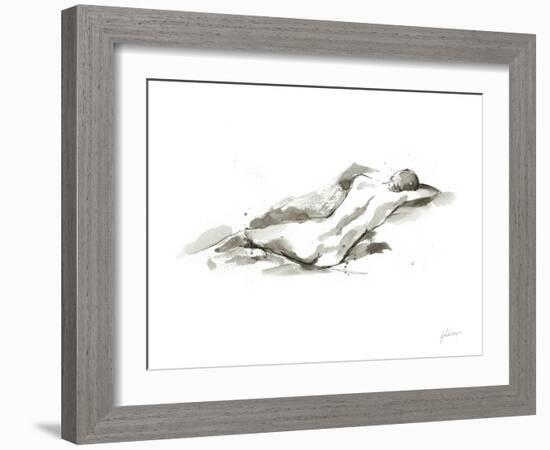 Ink Figure Study V-Ethan Harper-Framed Art Print