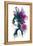 Ink Illustration with Painted Girl, Birds and Leafs-A Frants-Framed Stretched Canvas