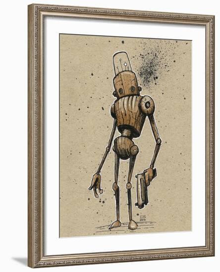 Ink Marker Bot Gunman-Craig Snodgrass-Framed Giclee Print