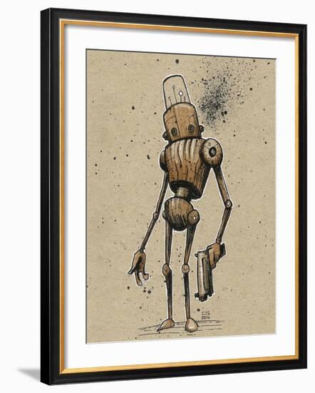 Ink Marker Bot Gunman-Craig Snodgrass-Framed Giclee Print