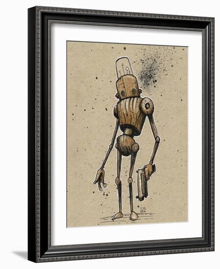 Ink Marker Bot Gunman-Craig Snodgrass-Framed Giclee Print