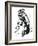 Ink Painting Of Chinese Lion Dance Translation Of Chinese Text: The Consciousness Of Lion-yienkeat-Framed Art Print