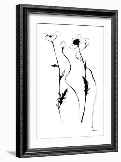 Ink Poppies-Shirley Novak-Framed Art Print