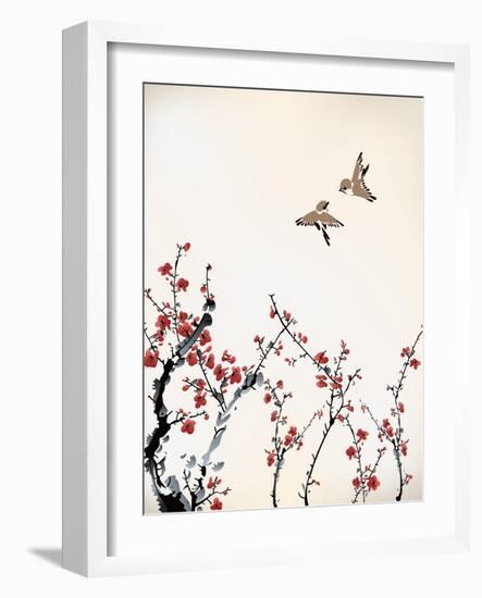 Ink Winter Sweet-baoyan-Framed Art Print