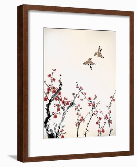 Ink Winter Sweet-baoyan-Framed Art Print