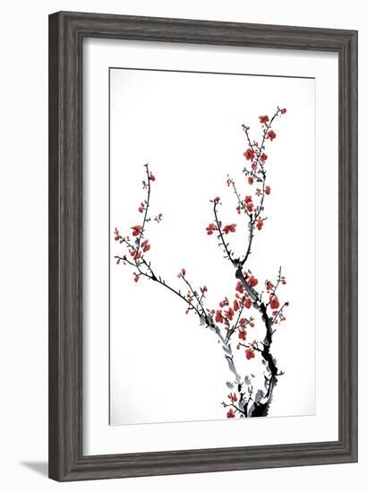 Ink Winter Sweet-baoyan-Framed Art Print