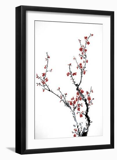 Ink Winter Sweet-baoyan-Framed Art Print