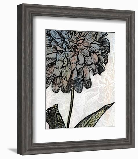 Ink Zinnia I-Christine Zalewski-Framed Art Print