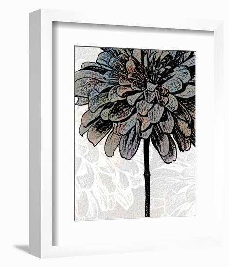 Ink Zinnia II-Christine Zalewski-Framed Premium Giclee Print