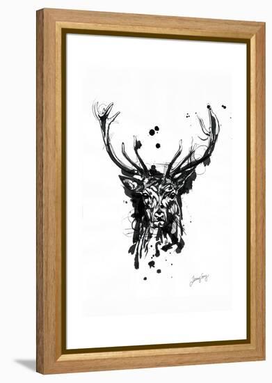 Inked Deer-James Grey-Framed Premier Image Canvas