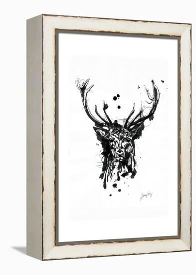 Inked Deer-James Grey-Framed Premier Image Canvas