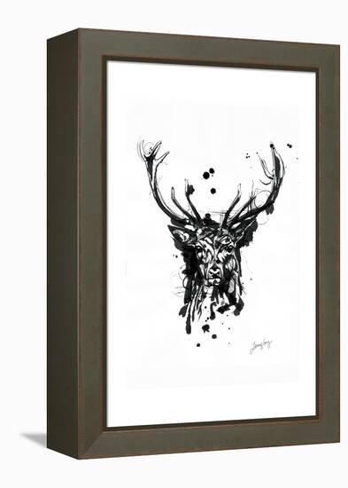 Inked Deer-James Grey-Framed Premier Image Canvas