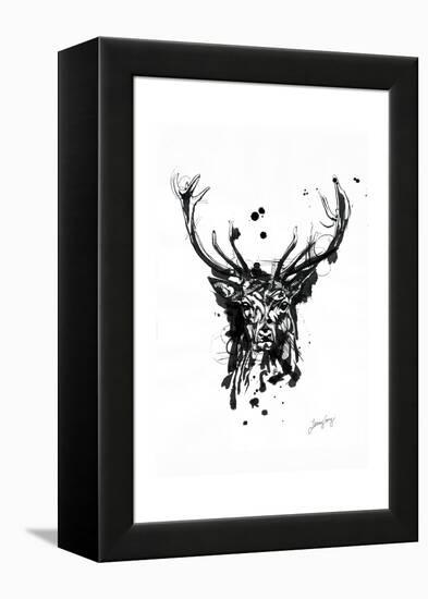 Inked Deer-James Grey-Framed Premier Image Canvas