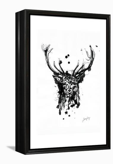 Inked Deer-James Grey-Framed Premier Image Canvas