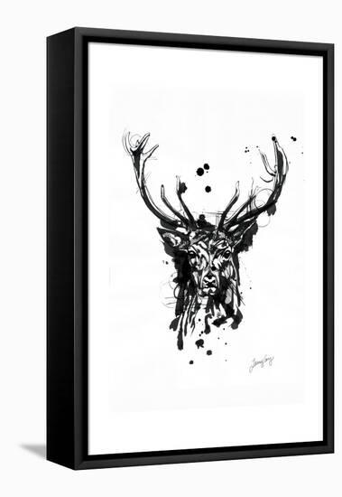 Inked Deer-James Grey-Framed Premier Image Canvas