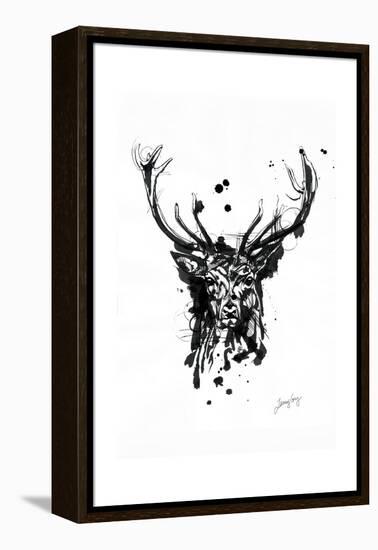 Inked Deer-James Grey-Framed Premier Image Canvas