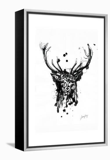 Inked Deer-James Grey-Framed Premier Image Canvas