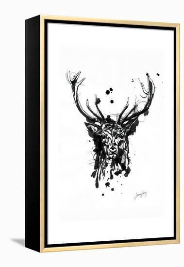 Inked Deer-James Grey-Framed Premier Image Canvas