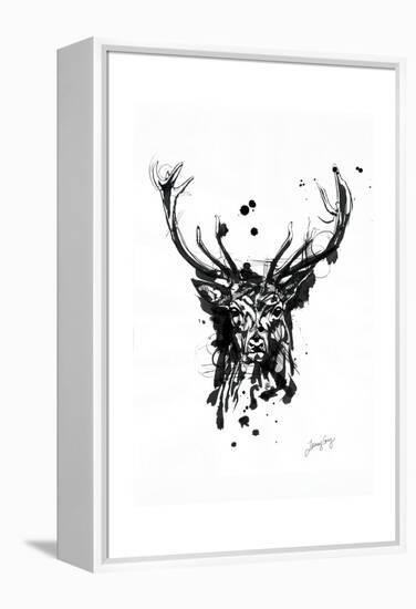 Inked Deer-James Grey-Framed Premier Image Canvas