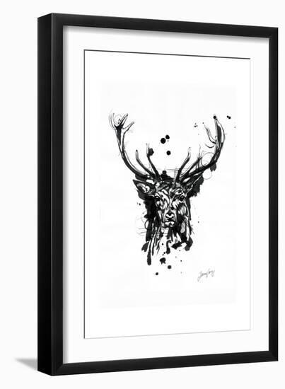 Inked Deer-James Grey-Framed Premium Giclee Print