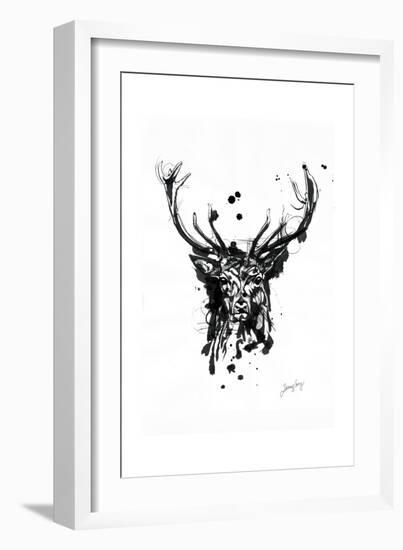 Inked Deer-James Grey-Framed Premium Giclee Print